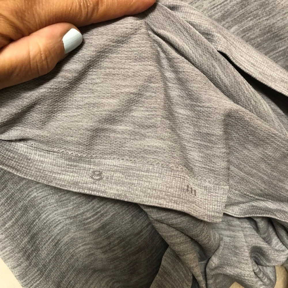 lululemon athletica Heather Gray Sleeveless Ruched Mini Dress